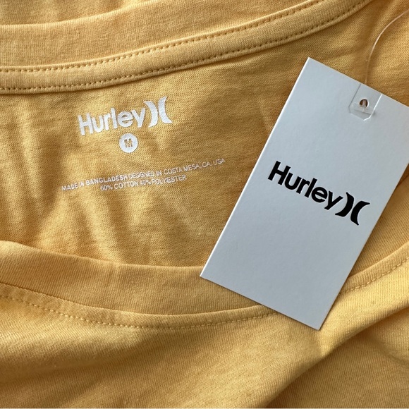 Hurley Yellow Graphic Cotton Blend Dress Size M - Picture 5 of 7